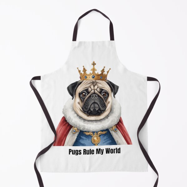 Item preview, A Pug dressed as a King - Pugs Rule My World designed and sold by Soulstar Designs.
