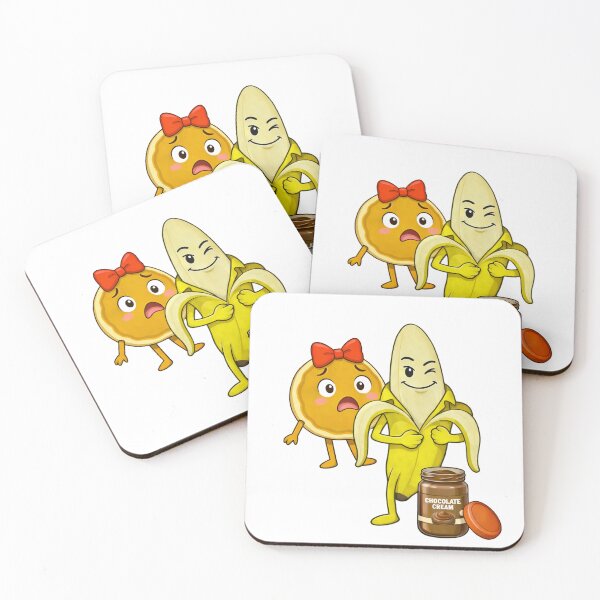 Item preview, Funny Banana Pancake Chocolate Cartoon designed and sold by madebysiwa.