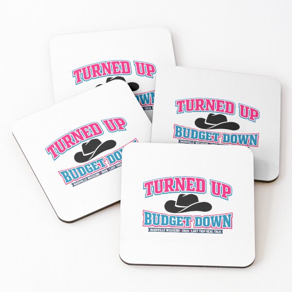 Item preview, Turned Up Budget Down Nashville Travel Typography designed and sold by SplashTastic.