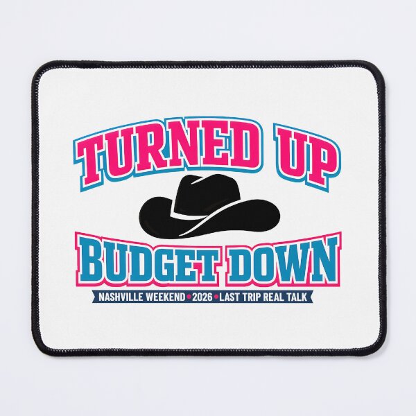 Item preview, Turned Up Budget Down Nashville Travel Typography designed and sold by SplashTastic.