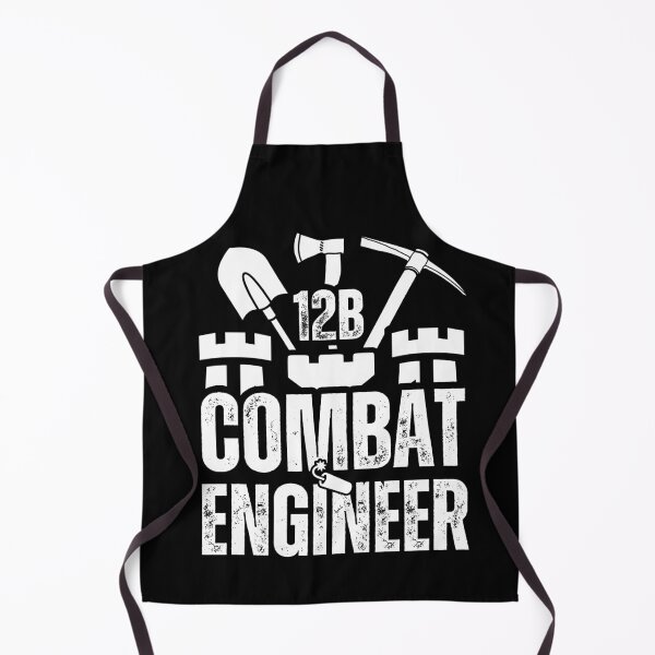 Item preview, 12B Combat Engineer – Army MOS Castle Design with Tools for Sapper Soldiers, Veterans & Military Supporters Distressed White Font designed and sold by GFamilyC.