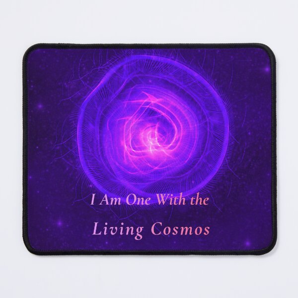 Item preview, Purple Galaxy Affirmation Art – I Am One With the Living Cosmos, Spiritual Cosmic Wall Decor designed and sold by MysticPurpleHue.