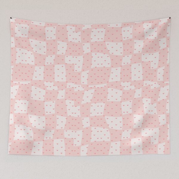 Item preview, Playful Pink Heart Gingham Pattern designed and sold by Kritiveemporio.