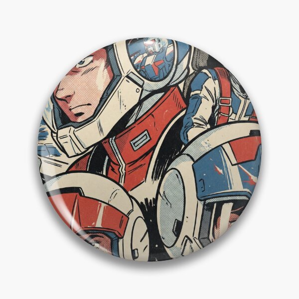 Item preview, Retro Anime Space Pilots Collage | Vintage Mecha Halftone Comic Art Print designed and sold by weirdfishes123.