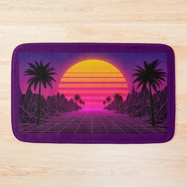 Item preview, Retro Synthwave Sunset Drive with Palm Trees designed and sold by powersunlight.