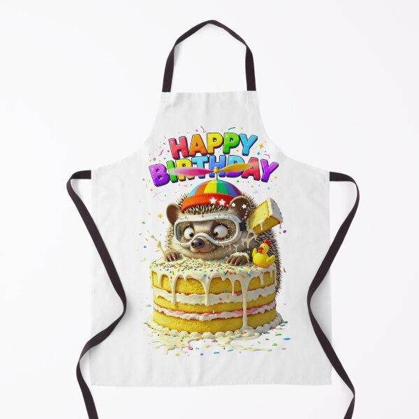 Item preview, Cute Hedgehog Happy Birthday Cake designed and sold by madebysiwa.