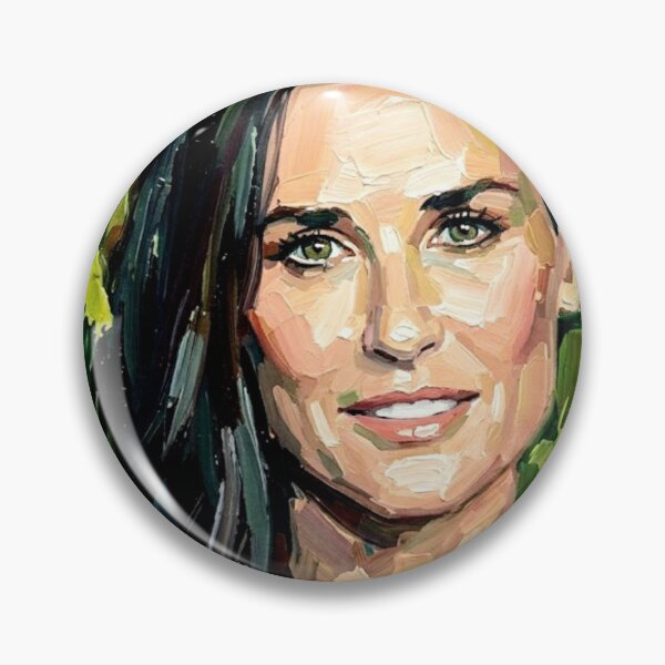 Item preview, Hollywood Radiance – Demi Moore Expressive Oil Portrait designed and sold by Art's Diner.
