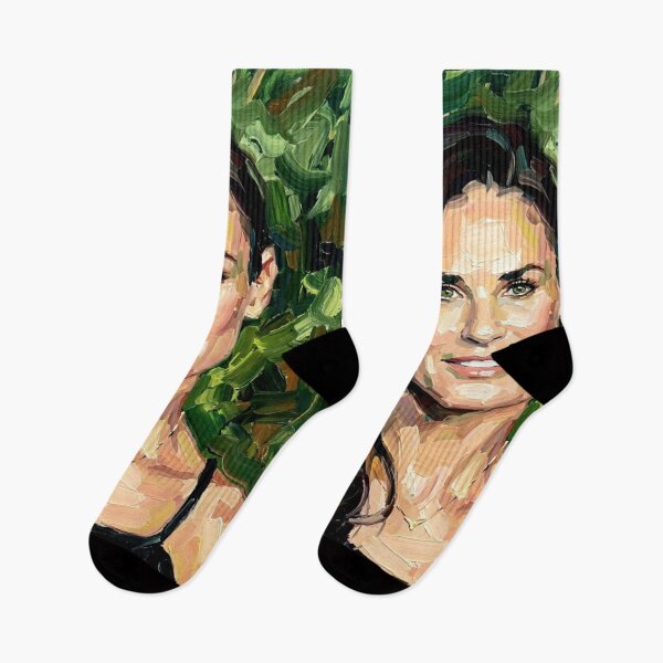 Item preview, Hollywood Radiance – Demi Moore Expressive Oil Portrait designed and sold by Art's Diner.