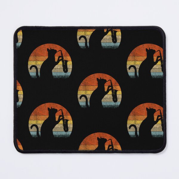 Item preview, Funny Saxophone Cat Musician Jazz Music Lover Retro Vintage designed and sold by Goleon12.