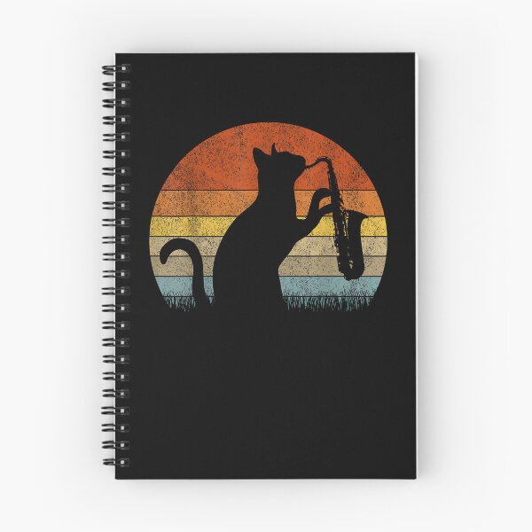 Item preview, Funny Saxophone Cat Musician Jazz Music Lover Retro Vintage designed and sold by Goleon12.