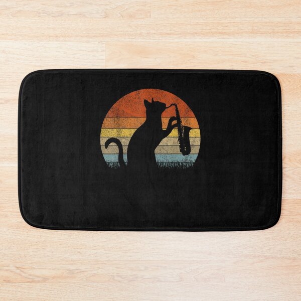 Item preview, Funny Saxophone Cat Musician Jazz Music Lover Retro Vintage designed and sold by Goleon12.