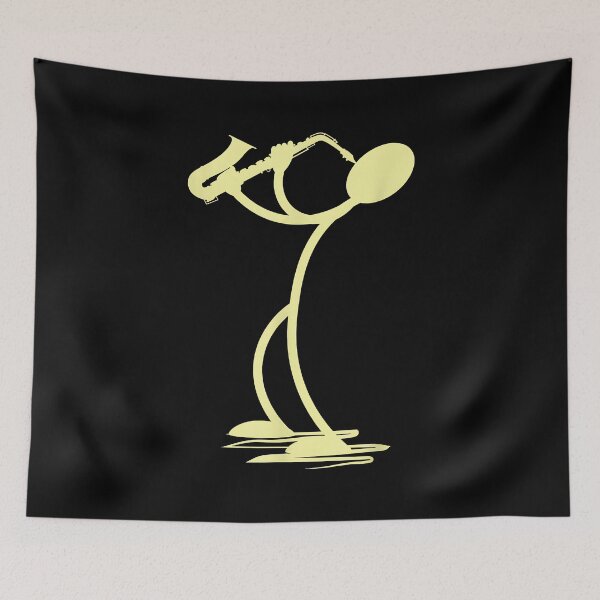 Item preview, Sax Man Jazz Music Saxophone Player Cartoon Musician designed and sold by Goleon12.