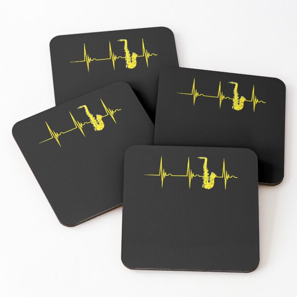 Item preview, Saxophone Heartbeat Alto Sax EKG Pulseline Jazz Band designed and sold by Goleon12.