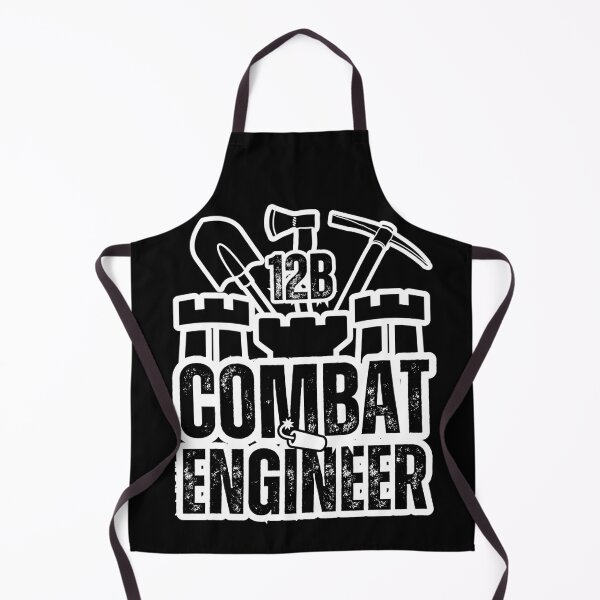 Item preview, 12B Combat Engineer – Army MOS Castle Design with Tools for Sapper Soldiers, Veterans & Military Supporters Distressed Black Font designed and sold by GFamilyC.