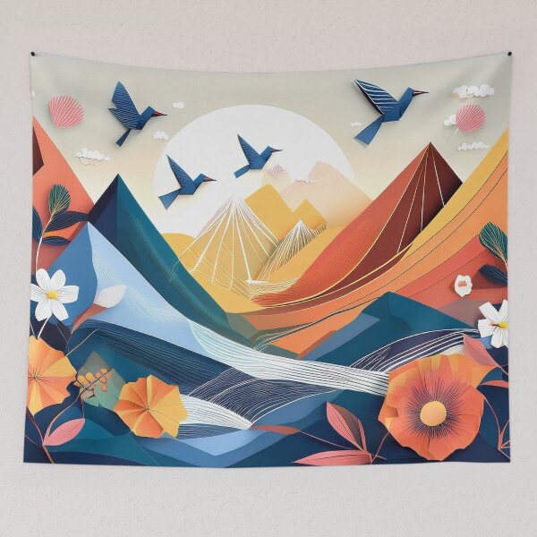 Item preview, Colorful Wallcovering Tapestry, duvet cover, throw blanket, shower curtain designed and sold by CharlottePlaceArt.
