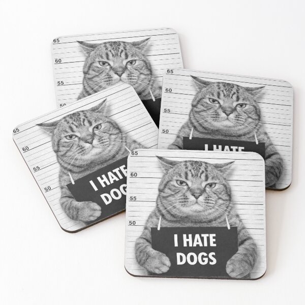 Item preview, CAT HUMOR - I HATE DOGS designed and sold by The Sweary Mary Gift Store.