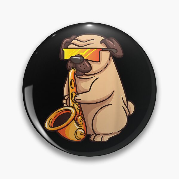 Item preview, Saxophone Player Pug Jazz Band Music and Dog Lovers Gift designed and sold by Goleon12.
