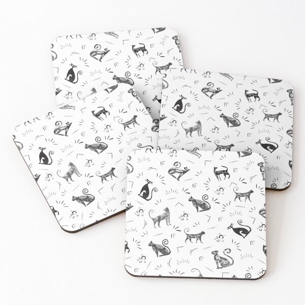 Item preview, Cave Art Cats on White designed and sold by KSimpson838.