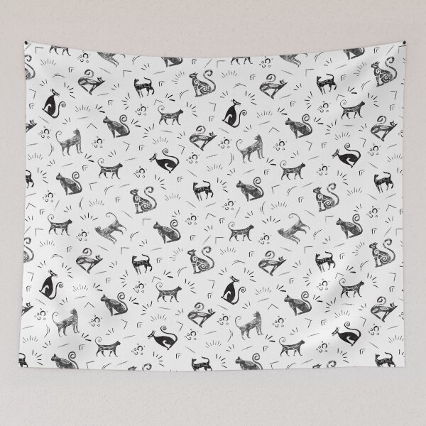 Item preview, Cave Art Cats on White designed and sold by KSimpson838.