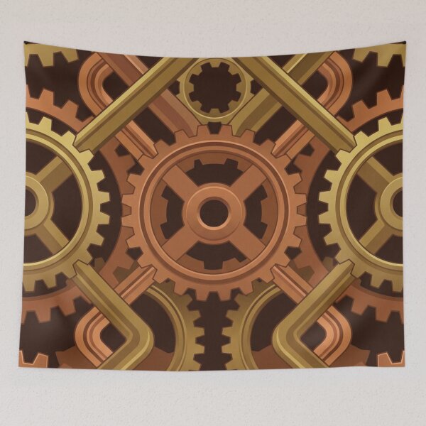 Item preview, Intricate Industrial Bronze and Gold Steampunk Gears designed and sold by DGtaLrtcom.