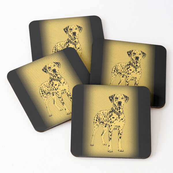 Item preview, Dalmatian Golden Vintage Portrait designed and sold by RPrintPulse.