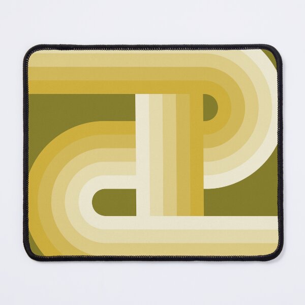 Item preview, Mid Century Modern Abstract Rainbow - Olive Green and Mustard Yellow designed and sold by JMgraphic.