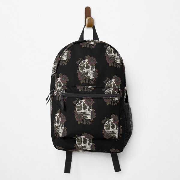 Item preview, Dark Floral Tattoo Skull with Roses designed and sold by DigitalAnnaBanana.