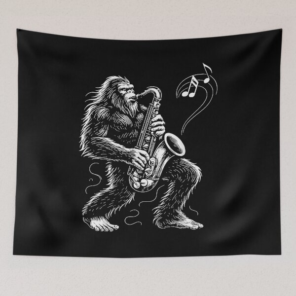 Item preview, Bigfoot Playing Saxophone designed and sold by Goleon12.