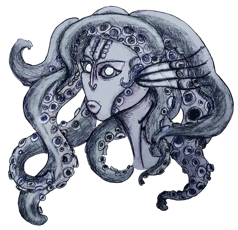 hair. sea witch. deep sea. ocean. octopus lady. fish woman. ursula. tentacl...