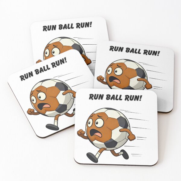 Item preview, Run Ball Run Funny Soccer Cartoon designed and sold by madebysiwa.