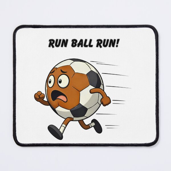 Item preview, Run Ball Run Funny Soccer Cartoon designed and sold by madebysiwa.