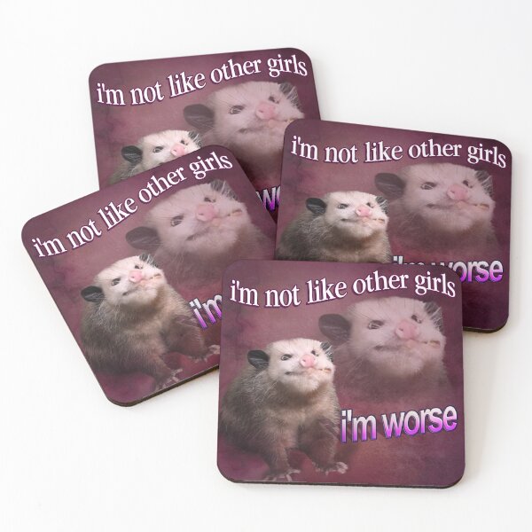 Item preview, I'm not like other girls, I'm worse possum word art designed and sold by snazzyseagull.