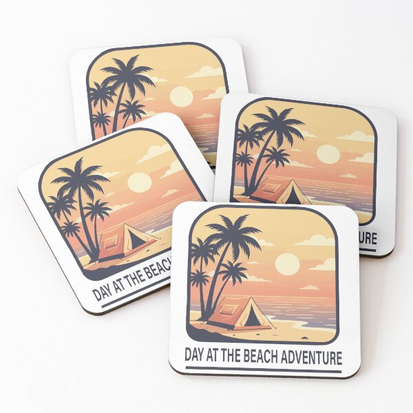 Item preview, Day at the Beach Adventure T-Shirt – Tropical Sunset Camping Palm Trees Summer Vacation Graphic designed and sold by Design-Pro-21.