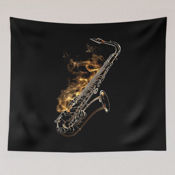 Item preview, Saxophone Music Instrument Motif Illustration Saxophone designed and sold by Goleon12.