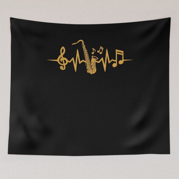 Item preview, Saxophonist Jazz Musician Heartbeat Saxophone designed and sold by Goleon12.