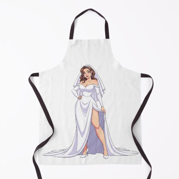 Item preview, Modern Bride Illustration – Elegant White Wedding Gown Art designed and sold by Tw1nsAIArt.