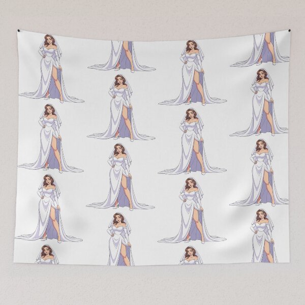 Item preview, Modern Bride Illustration – Elegant White Wedding Gown Art designed and sold by Tw1nsAIArt.