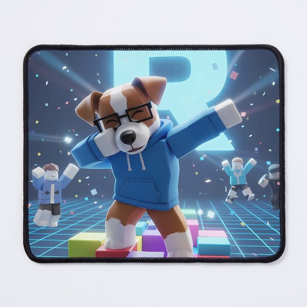 Item preview, Jack Russell Gamer – Roblox Style Dabbing Dog designed and sold by PawsyVibe.