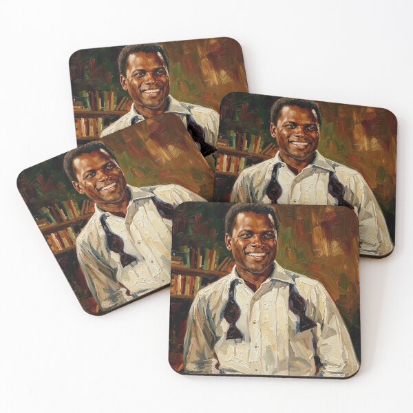 Item preview, Hollywood Trailblazer – Sidney Poitier Expressive Oil Portrait designed and sold by Art's Diner.