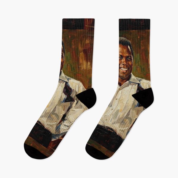 Item preview, Hollywood Trailblazer – Sidney Poitier Expressive Oil Portrait designed and sold by Art's Diner.