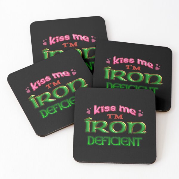 Item preview, Kiss Me I'm Iron Deficient Funny St. Patrick's Day Irish Anemia designed and sold by snazzyseagull.