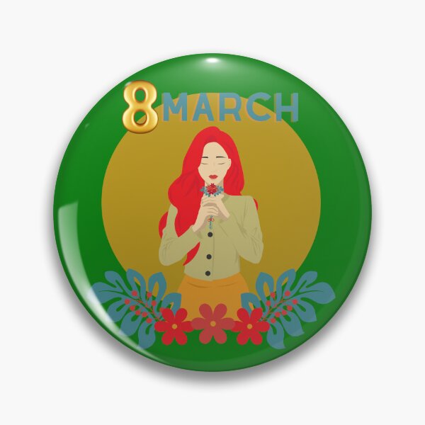 Item preview, International Women's Day March 8 - Feminine Floral Empowerment Illustration. designed and sold by LunaPrintCo.