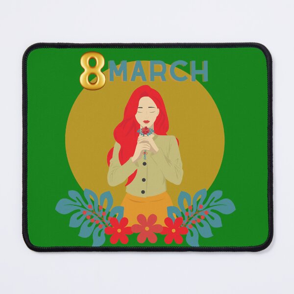 Item preview, International Women's Day March 8 - Feminine Floral Empowerment Illustration. designed and sold by LunaPrintCo.