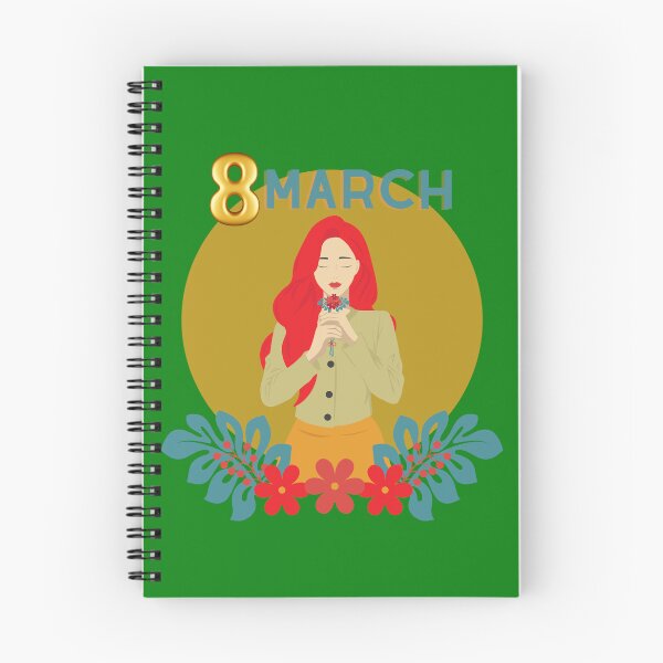 Item preview, International Women's Day March 8 - Feminine Floral Empowerment Illustration. designed and sold by LunaPrintCo.