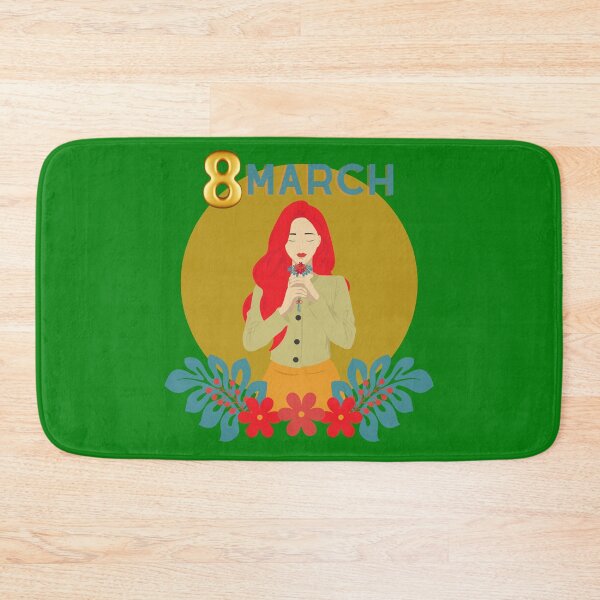 Item preview, International Women's Day March 8 - Feminine Floral Empowerment Illustration. designed and sold by LunaPrintCo.