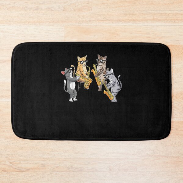 Item preview, Cats Playing Saxophone Jazz Sax Musician Saxophonist designed and sold by Goleon12.