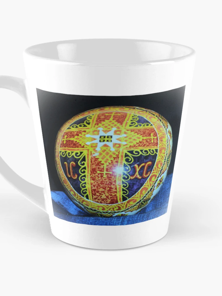 Thumbnail 3 of 4, Coffee Mug, Ostrich pysanky designed and sold by ecce-art.