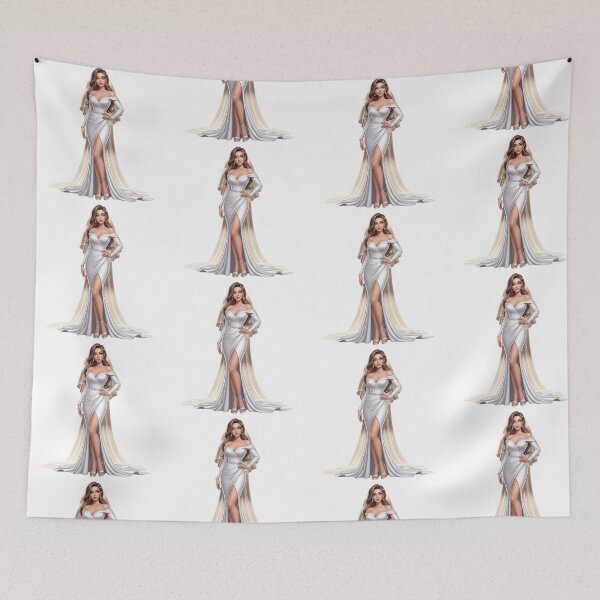 Item preview, Modern Bride Illustration – Elegant White Wedding Gown Art designed and sold by Tw1nsAIArt.