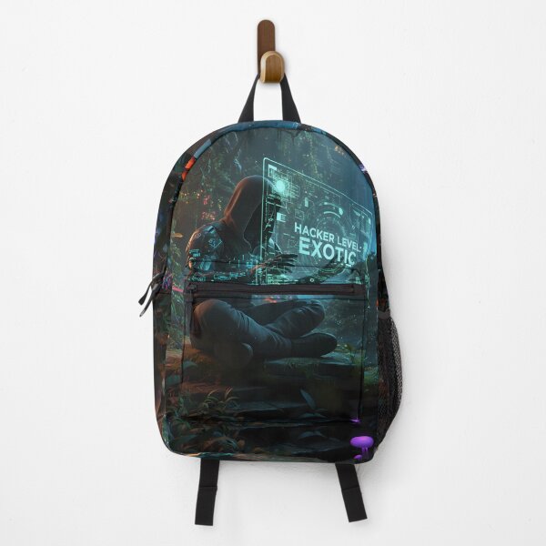 Item preview, Hacker Level Exotic Cyberpunk Jungle Oasis designed and sold by PawsyVibe.