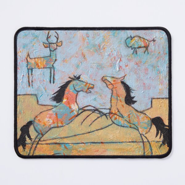 Item preview, Mustangs fighting at the water hole designed and sold by montanaartist.